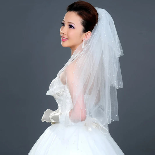 80cm Long ! Wholesale New Pearls ! Bridal Veil Wedding Veils BRIDAL ACCESORIES Flower VEIL OV3913