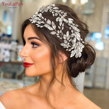 TOPQUEEN HP304 Bridal Crowns and Tiaras Woman Headgear Rhinestone Hairbands Wedding Accessories Bride Headband Headdresses