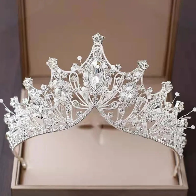Wedding Crown Hair Jewelry Bridal Hair Accessories Women Baroque Crown Rhinestones Crystal Tiaras Bride QueenParty Crowns Gift