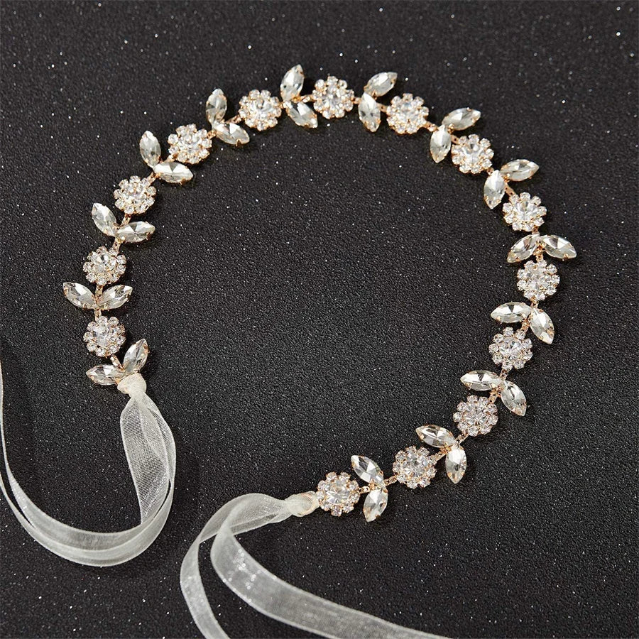 2024 New Crystal Pearl bridal headwear Hair hoop Hair clip Bridesmaid zircon rhinestones hair rattan accessories wedding jewelry