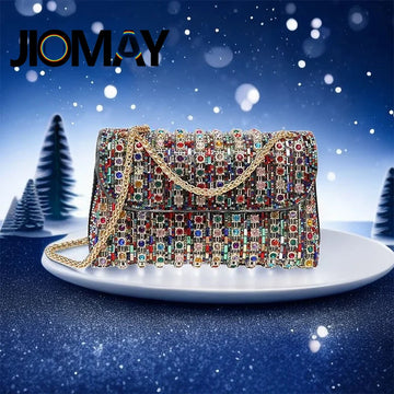 JIOMAY Luxury Designer Handbags Brand Fashion Purses For Women Elegant And Versatile Rhinestone Bag Party Evening Clutch Bag