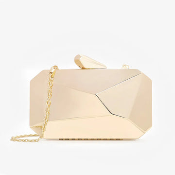 Gold Acrylic Box Geometric bags Clutch Evening Bag Elegent Chain Shoulder Bag for Women 2020 Handbag For Wedding/Dating/Party