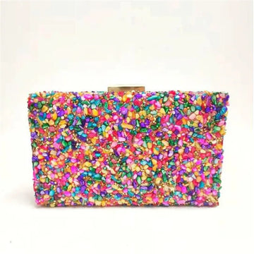 2024 New Women Diamond Clutch Bags Luxury Colorful Wedding Shoulder Bags Mini Wallets With Chain Drop Shipping