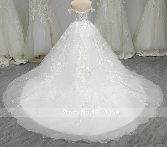 A-line Wedding Dress For Women  Real photos Sweetheart Beaded Flowers Embroidery Wedding Gown Vestidos De Novia