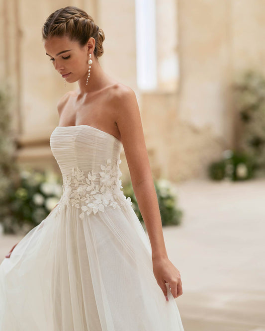 Abito da sposa per sposa per sposa da sposa squisito da sposa per le maniche da sposa con tasche classiche abiti da sposa da sposa