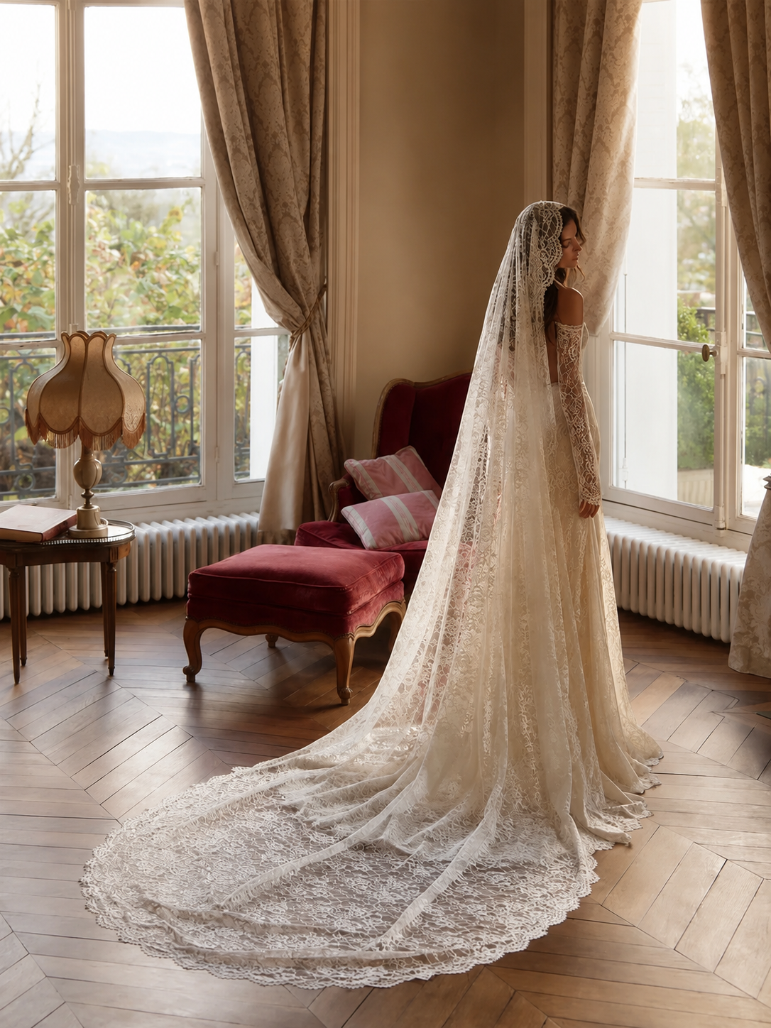Mermaid Wedding Dress - Sweetheart - Lace - front view