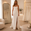 Mermaid Wedding Dress - Strapless - Satin - front view