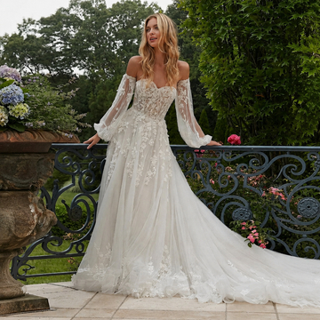 Boho A Line Wedding Dresses Woman's Sexy Applique Off The Shoulder Bohemia Princess Formal Elegant Bride Gowns Vestidos De Novia