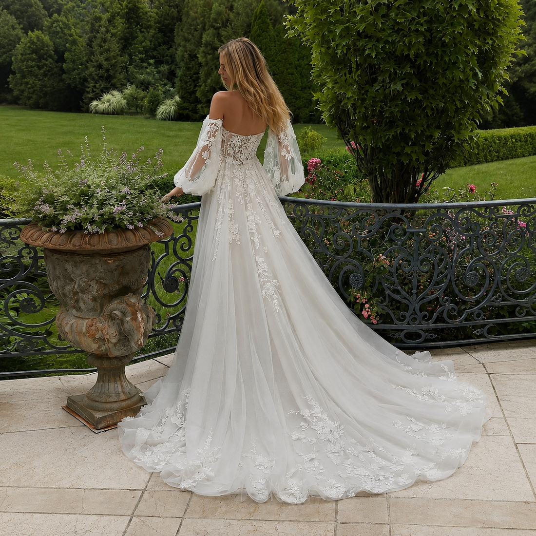Boho A Line Wedding Dresses Woman's Sexy Applique Off The Shoulder Bohemia Princess Formal Elegant Bride Gowns Vestidos De Novia