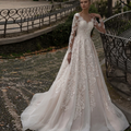 A-Line Wedding Dress - Sweetheart - Lace - front view