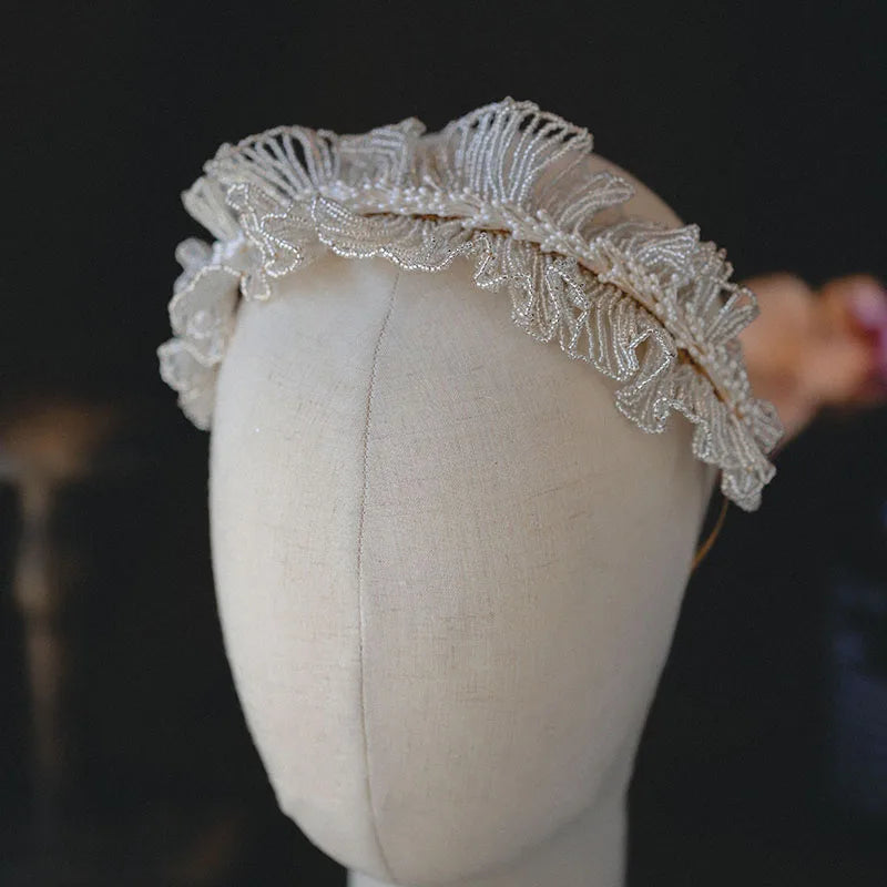 Handmade Vintage Headpiece Headdress Women Headbands Hairbands For Brides Headwear Crown Wedding Hair Accessories Bridal Jewelry