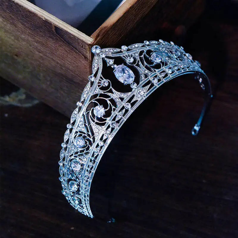 Wedding Hair Accessories Pageant Engagement Prom Tiaras Crowns Zirconia Crystal Diadem Brides Party Headbands Bridal Jewelry