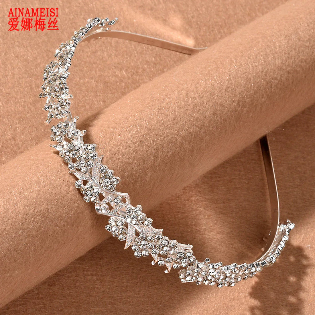 Bridal leaf flower wedding headband crown headdress alloy jewelry gift hair accessories – Pollyanna Events