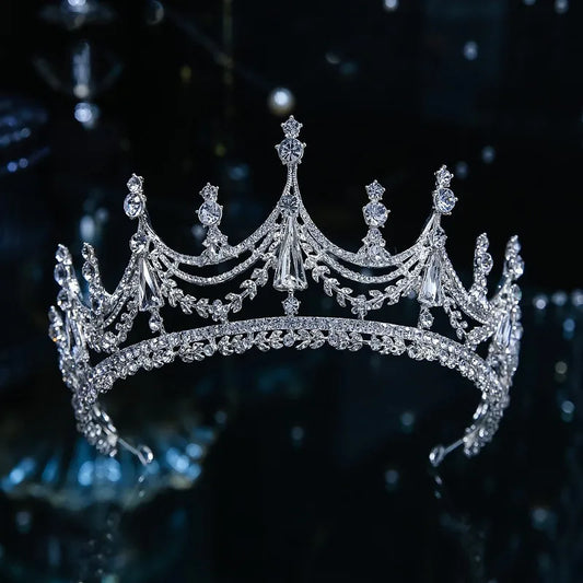 Luxury Diverse Silver Color Crystal Bridal Tiaras Crown Rhinestone Pageant Diadema Collares Headpieces Wedding Hair Accessories
