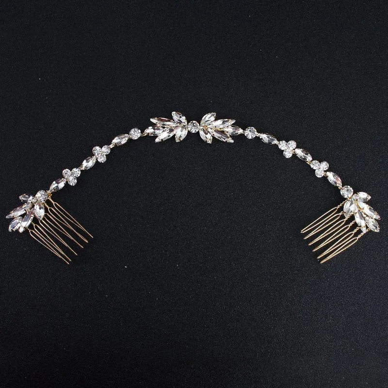 Miallo Fashion Crystal Alloy Wedding Headband Hair Jewelry Bridal Hair Ornaments Princess Headpieces Tiaras and Crowns silver HSJ4549G