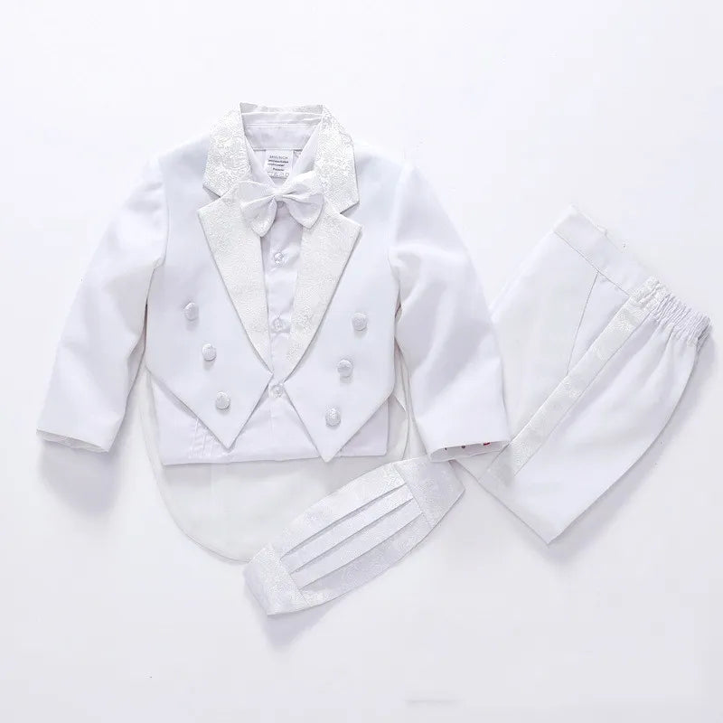 summer Formal Children's clothes for boys wedding suit party baptism christmas dress for 1-4T baby body suits wear 5-Piece