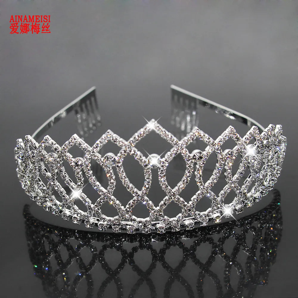 Mode nieuwe tiara's en kronen bruiloft haaraccessoires prinses bruid kroon strass strass tiara haar sieraden cadeau