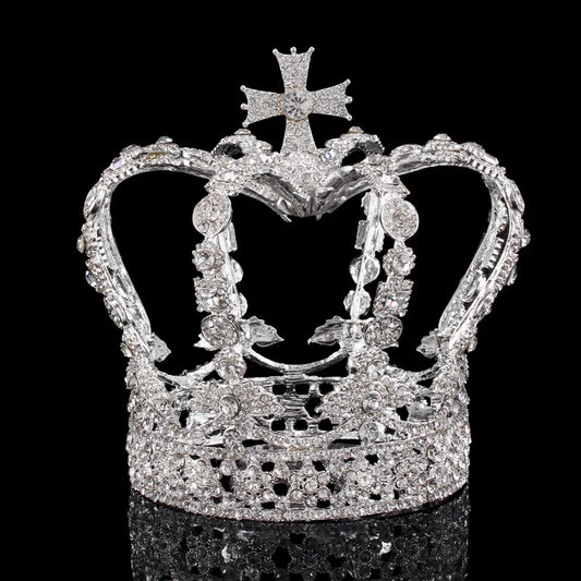 Crystal Queen King Crown Wedding Bridal Tiaras and Crowns Bride Headpiece Women Pageant Diadem Hair Jewelry Accessories