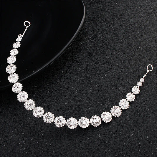 Miallo Fashion Crystal Alloy Wedding Bandeau Hair Jewelry Bridal Hair Ornaments Princess Headpices and Crowns