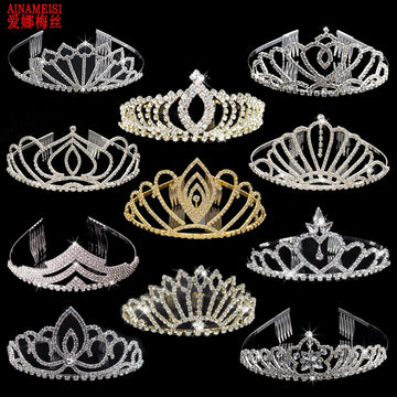 Luxury Bridal Tiaras and Crowns Combs Crystal Hair Jewelry For Women Girls Princess Wedding Hair Accessories Wholesale