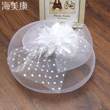 Haimeikang dame elegante fascinator hoed clips vrouwen haarspelden bloemhaar accessoires bruiloft kerk hoed cocktail veer hoofddeksel