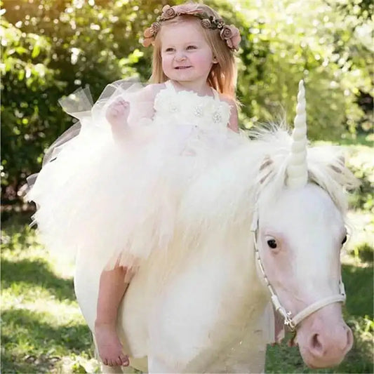 Flor malhumorada con perlas niña de flores de diamantes de diablo tutu tulle chicas de fiesta de boda para niños chicas vestidos de pelota tul tul