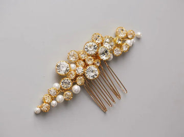 Rhinestones Crystal Pearls Head Pieces Hair Combs Clips Pins For Brides Bridesmaids Hairpin Wedding Accessories Bridal Jewelry