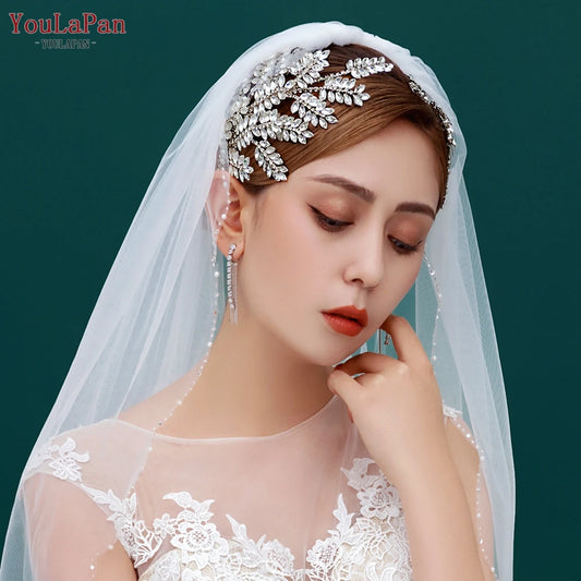TOPQUEEN HP418 Fashion Bridal Headband Crystal Headwear Women Hair Accessories Rhinestone Bride Crown Wedding Pageant Headdress