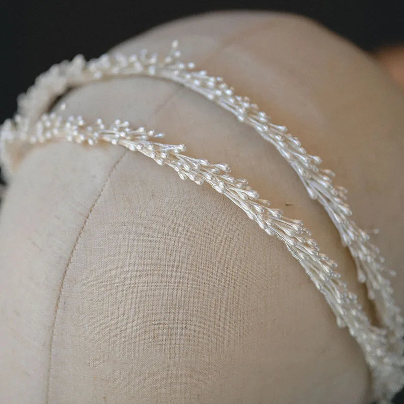 Wedding Hair Accessories White Headpieces Headdress Leaf Headbands Hairbands For Brides Women Girl Crowns Bridal Jewelry