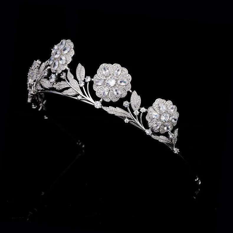 Zircon Zirconia Tiaras and Crowns CZ Princess Queen Diadem Brides Party Dress Headbands Bridal Jewelry Wedding Hair Accessories