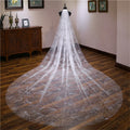 New Fashion Luxury Wedding Veils For Brides Bling Gold 3 Meters Sequins Crystal Big Bridal Veils Wedding Accessories Flower White 300cm