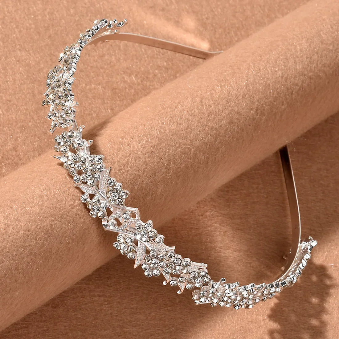 Bridal leaf flower wedding headband crown headdress alloy jewelry gift hair accessories – Pollyanna Events