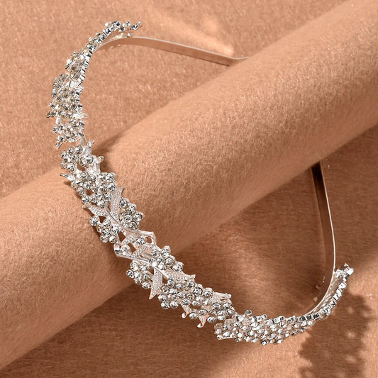 New Popular Bridal Headdress Alloy Bridal Leaf Flower Wedding Headband Crown Headband Crown Headdress Jewelry Gift