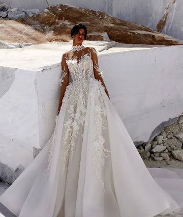 Customized Elegant Wedding Dresses Sweetheart Lace   Appliques Sequins Beading Lace Party Special Occasion Gown Bridal Gown