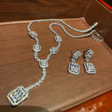 Luxury AAA Zircon Bridal Earrings Cubic CZ Zirconia Wedding Earring For Women Brides Accessories Evening Party Jewelry