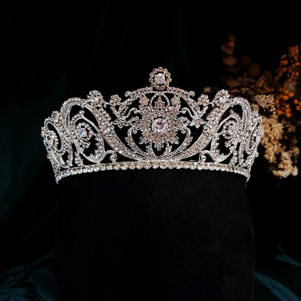 Zircon Crystal Crowns and Tiaras Princess Queen Headband For Brides Women Gift Headpiece Bridal Jewelry Wedding Hair Accessories