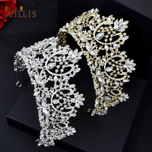 A195 Coroa de casamento de luxo para a noiva Tiaras Rhinestone Hair Jewelry Gifts