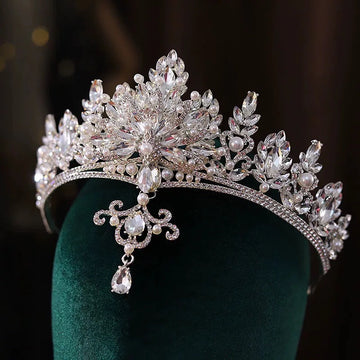 Bridal Hair Jewelry Pearl Crystal Rhinestones Tiaras and Crowns Headpieces For Bride Prom Pageant Headband Wedding Accessories