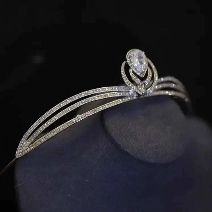 Bridal Hair Jewelry Crystal Zircon Tiaras and Crowns Rhinestones Diadem For Brides Princess Queen Headband Wedding Accessories