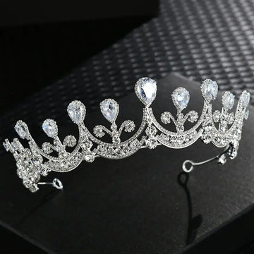 Bridal Hair Jewelry Crystal Zircon Tiaras and Crowns Rhinestones Diadem For Brides Princess Queen Headband Wedding Accessories