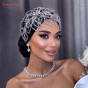 HP256 Bridal Crown Rhinestone Women Headband Bride Headpiece Wedding Hair Jewelry Accessories Pageant Tiara Headdress
