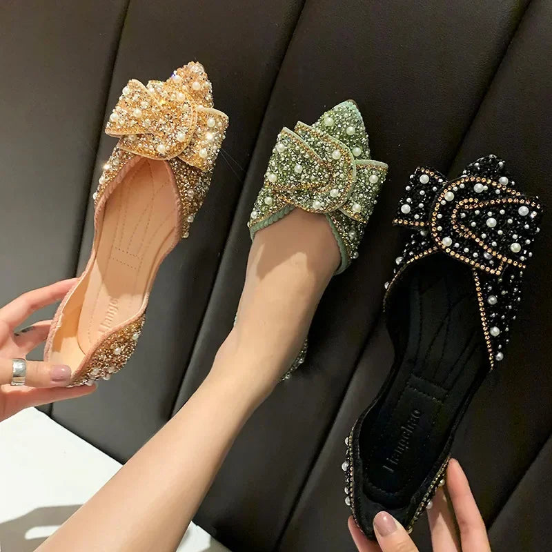 Women flat pointed toe loafers soft sole autumn single shoes female plus size – Pollyanna Events