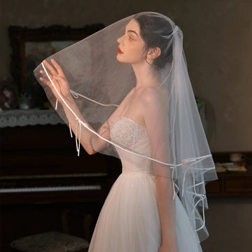 Short Bridal Veil White Wedding Veils For Brides Evening Dinner Party Dress Women Girl Gifts Hair Accessories Jewelry