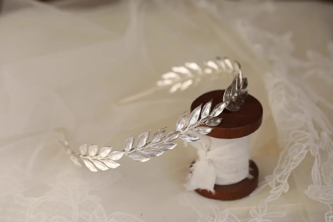 Silver Color Headband Hairband Leaf Headpiece Headdress Brides Birthday Gift Tiara Crown Bridal Jewelry Wedding Hair Accessories