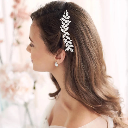 Simple Hair Combs Hair Accessories For Women Bride Rhinestone Hairpins Clips Bridal Wedding Headdress tocados para cabello novia