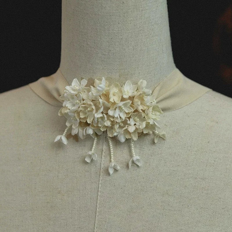 Flower Headband Headpiece Pearl Floral Hairband For Brides Women Headwear Headdress Bridal Jewelry Wedding Hair Accessories