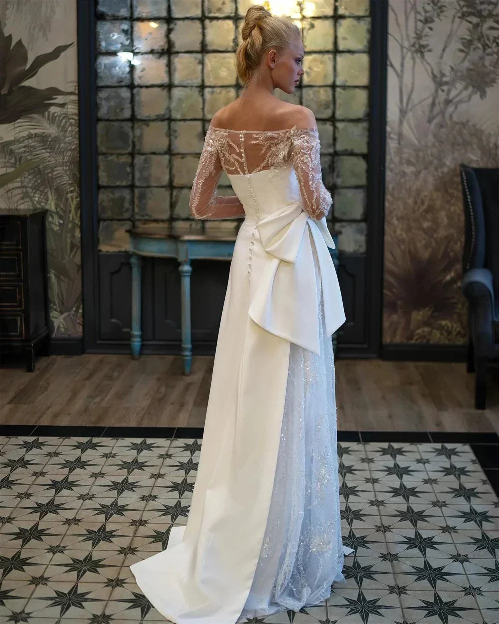 Luxury A-line Wedding Dress 2026 Detachable Sleeves Sequined Lace Princess Bridal Bride Gowns Vestidos De Noiva