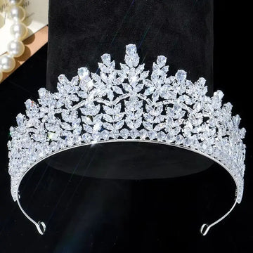 AAA Zircon Tiaras and Crowns CZ Zirconia Diadem For Brides Women Prom Pageant Headband Wedding Accessories Bridal Hair Jewelry