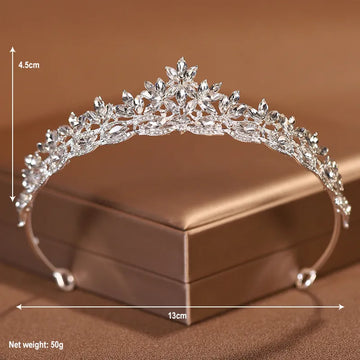 Barroque Crown Crown Wedding Bride Accesorios para el cabello simple para mujeres