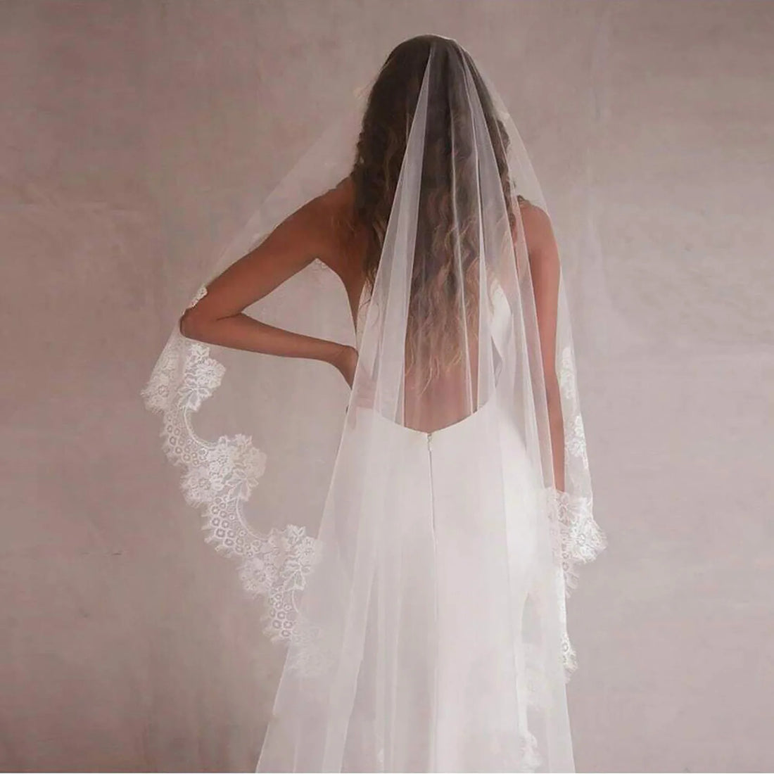 250cm Ivory White Bridal Veil Long Wedding Veils For Brides Evening Dinner Party Dress Women Girl Gifts Hair Accessories Jewelry